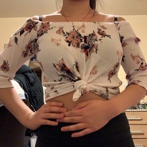 Floral off the shoulder top
